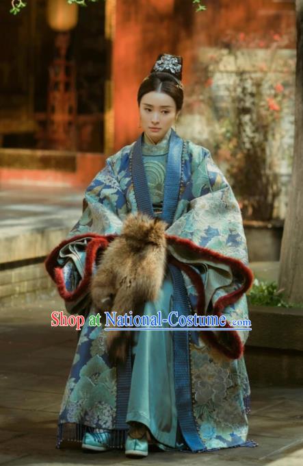 Chinese Ancient Drama Empress of the Ming Dynasty Crown Princess Replica Costumes and Headpiece Complete Set