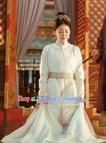 Chinese Ancient Drama Empress of the Ming Dynasty Court Maid Hu Shanxiang Replica Costumes and Headpiece Complete Set