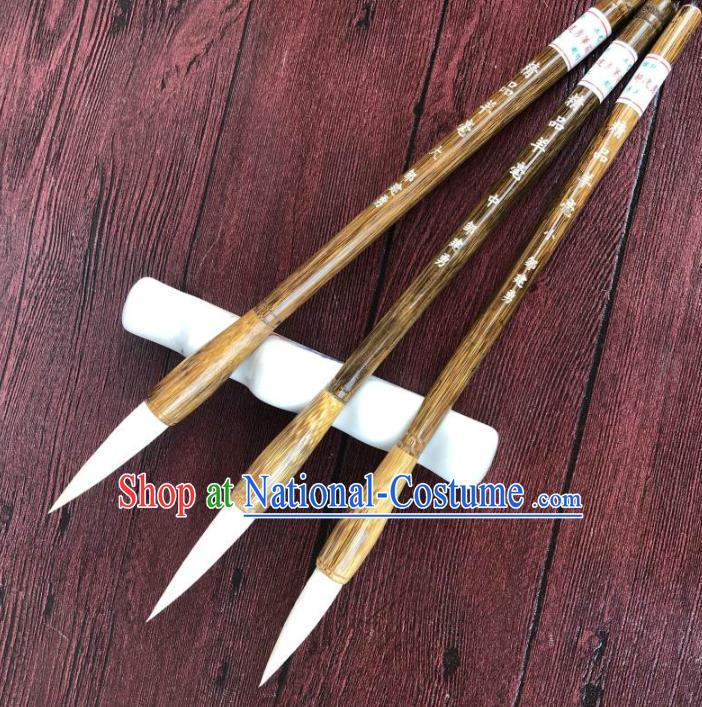 Chinese Traditional Calligraphy Goat Hair Brush Handmade The Four Treasures of Study Writing Brush Pen