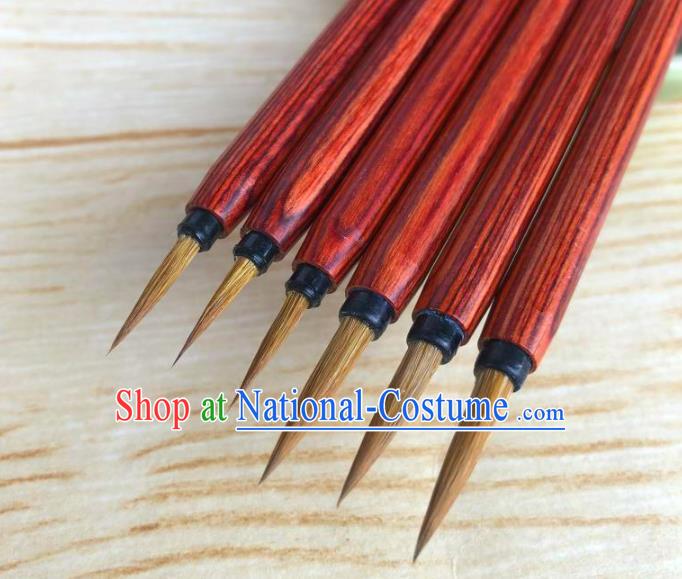 Traditional Chinese Calligraphy Weasel Hair Brush Handmade The Four Treasures of Study Writing Brush Pen