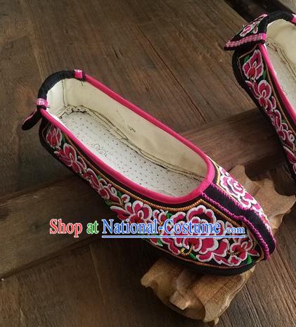 Traditional Chinese Embroidered Black Shoes National Ethnic Shoes Hanfu Shoes for Women