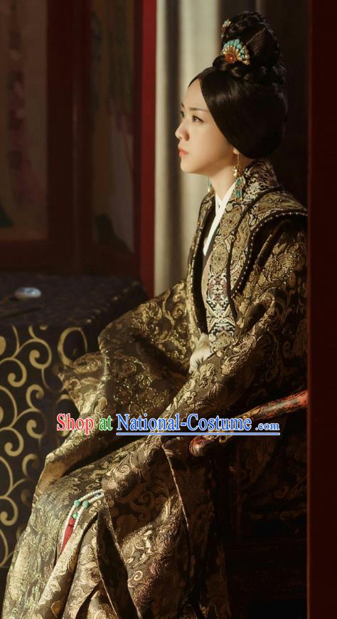 Chinese Ancient Drama Ming Dynasty Queen Mother Sun Ruowei Replica Costumes and Headpiece Complete Set