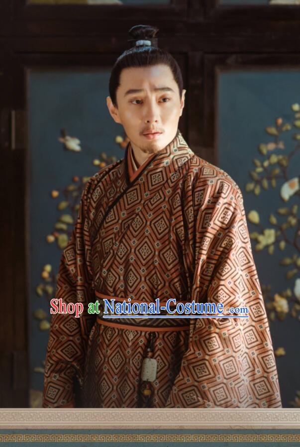 Ancient Chinese Drama Ming Dynasty Jingtai Emperor Zhu Qiyu Replica Costumes for Men