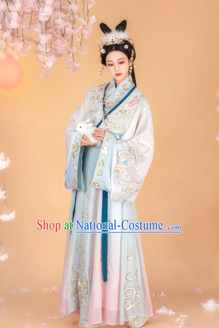 Chinese Traditional Jin Dynasty Imperial Consort Dress Ancient Goddess Historical Costumes for Women