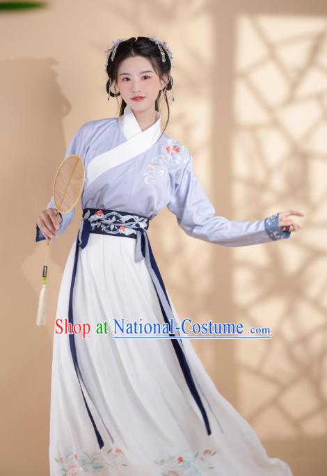 Chinese Traditional Ancient Ming Dynasty Young Lady Historical Costumes for Women