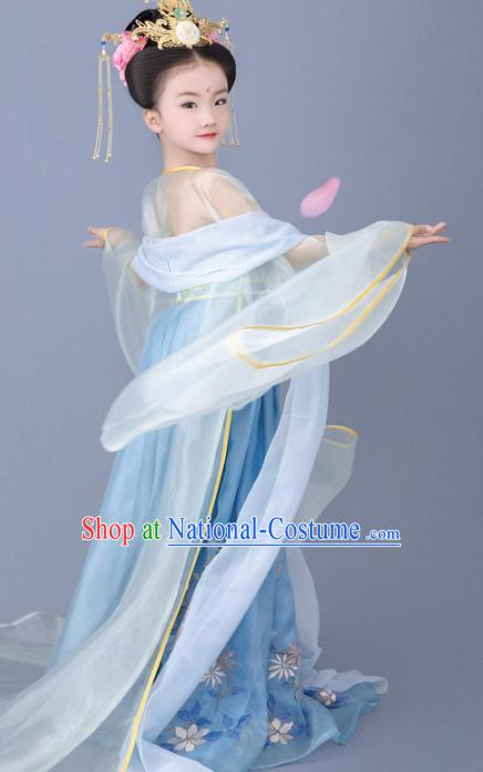 Chinese Ancient Children Hanfu Dress Traditional Tang Dynasty Princess Replica Costumes for Kids