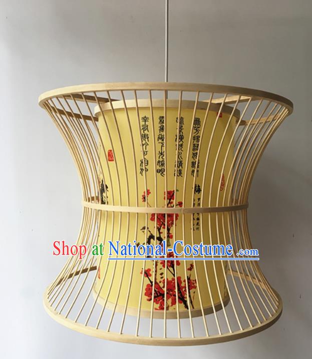 Traditional Chinese Printing Plum Bamboo Art Hanging Lanterns Handmade Lantern Scaldfish Lamp