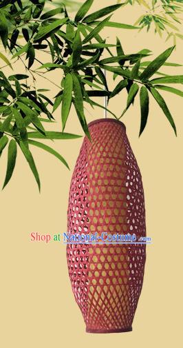 Traditional Chinese Countryside Handmade Red Hanging Lanterns Palace Lantern Bamboo Art Scaldfish Lamp