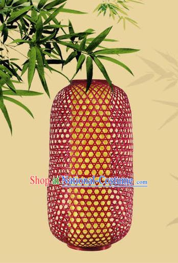 Handmade Chinese Countryside Red Hanging Lanterns Traditional Palace Lantern Bamboo Art Scaldfish Lamp