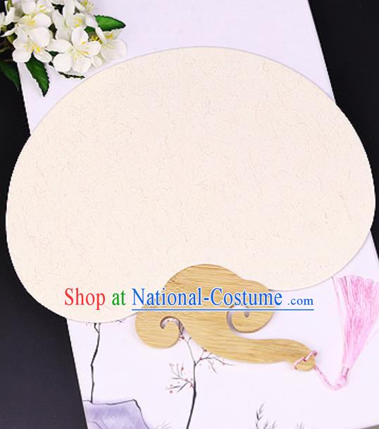 Chinese Traditional White Art Paper Fans Handmade Bamboo Fan