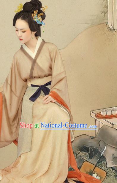 Chinese Ancient Noble Dame Hanfu Dress Traditional Song Dynasty Imperial Consort Costume for Women