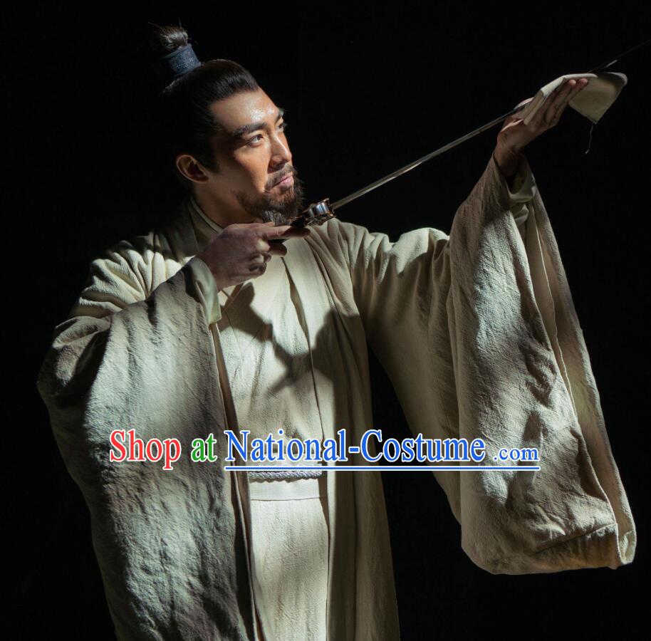 Chinese Ancient Drama Ming Dynasty Prince of Han Zhu Gaoxu Costume and Headpiece Complete Set