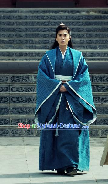 Drama Joy of Life Chinese Ancient Childe Prince Qing Yu Nian Fan Xian Replica Costume and Headpiece Complete Set