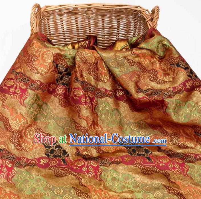 Japanese Traditional Pattern Design Brocade Fabric Asian Kimono Tapestry Satin