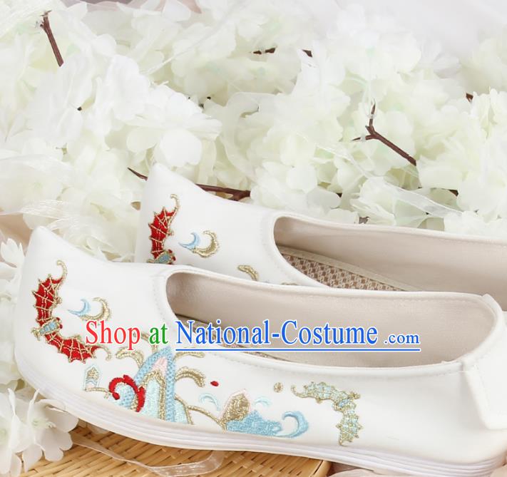 Asian Chinese Traditional Hanfu Shoes Ancient Princess Embroidered Shoes for Women