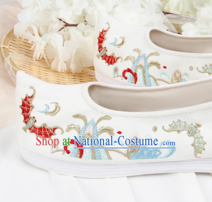 Asian Chinese Traditional Hanfu Shoes Ancient Princess Embroidered Shoes for Women