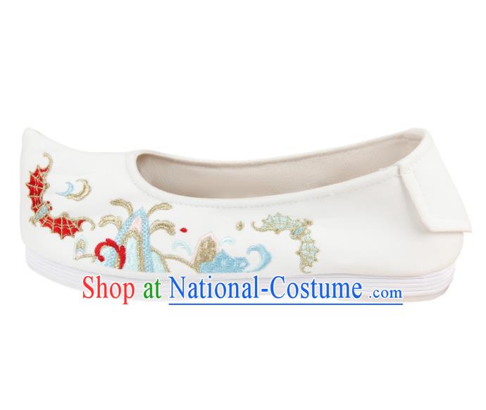 Asian Chinese Traditional Hanfu Shoes Ancient Princess Embroidered Shoes for Women