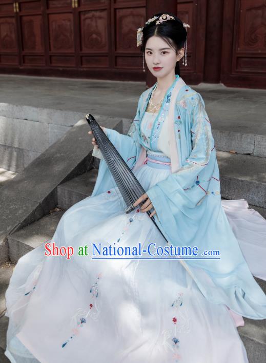 Chinese Traditional Song Dynasty Princess Dress Ancient Patrician Lady Historical Costumes for Women