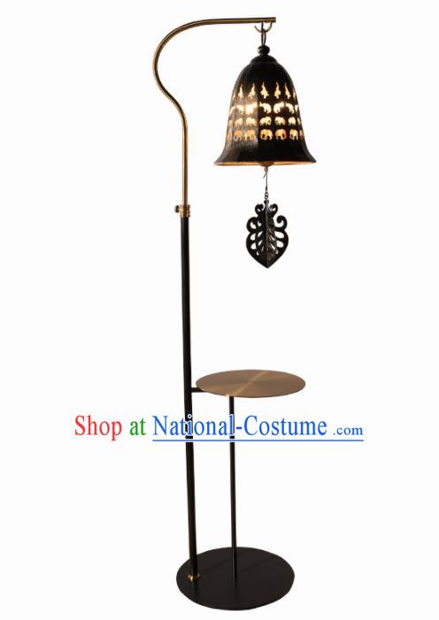 Southeast Asia Traditional Floor Lantern Thailand Handmade Iron Bell Lanterns