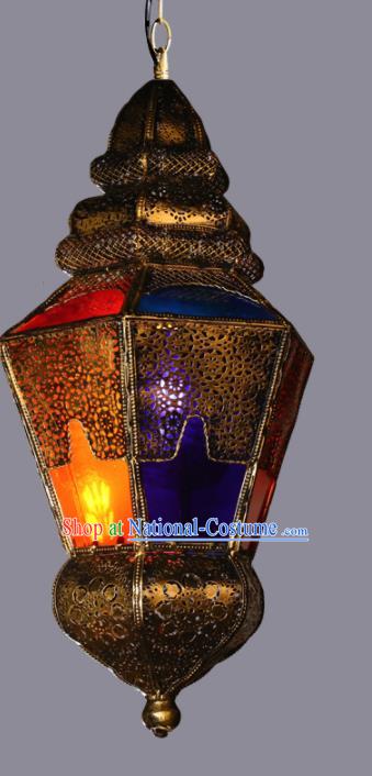 Asian Traditional Iron Ceiling Lantern Thailand Handmade Lanterns Hanging Lamps