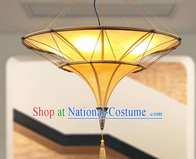 Asian Traditional Imitation Sheepskin Ceiling Lantern Thailand Handmade Lanterns Hanging Lamps