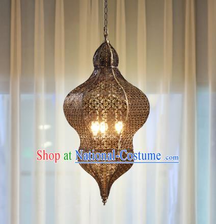 Asian Traditional Iron Carving Ceiling Lantern Thailand Handmade Lanterns Hanging Lamps