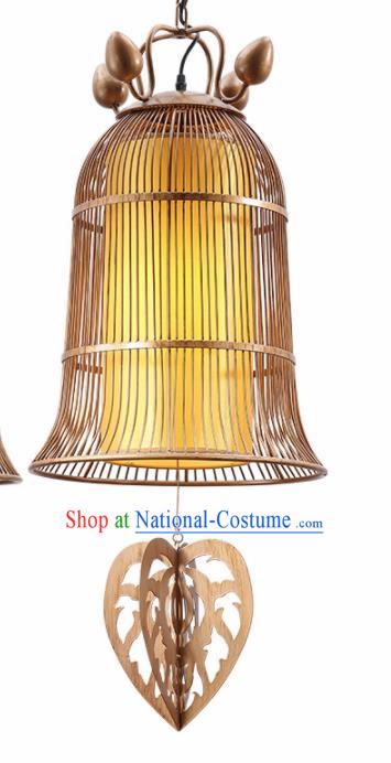 Asian Traditional Iron Yellow Ceiling Lantern Thailand Handmade Lanterns Hanging Lamps