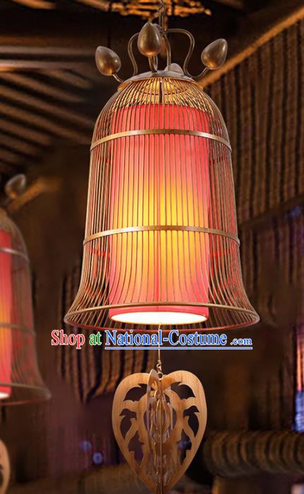 Asian Traditional Iron Red Ceiling Lantern Thailand Handmade Lanterns Hanging Lamps