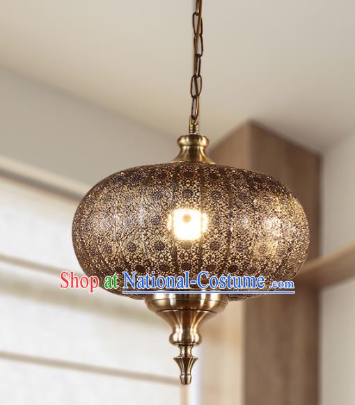 Asian Traditional Iron Carving Ceiling Lantern Thailand Handmade Lanterns Hanging Lamps