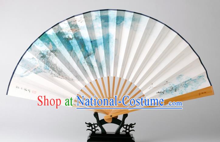 Traditional Chinese Handmade Painting Paper Folding Fan China Bamboo Fan Oriental Fan