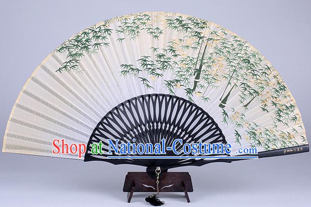 Traditional Chinese Handmade Printing Bamboo Silk Folding Fan China Fan Oriental Fan