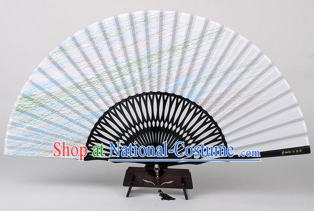 Traditional Chinese Handmade Printing Silk Folding Fan China Accordion Fan Oriental Fan