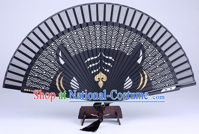 Traditional Chinese Handmade Carving Zodiac Tiger Folding Fan China Bamboo Accordion Fan Oriental Fan