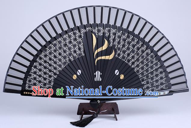 Traditional Chinese Handmade Carving Zodiac Chicken Folding Fan China Bamboo Accordion Fan Oriental Fan