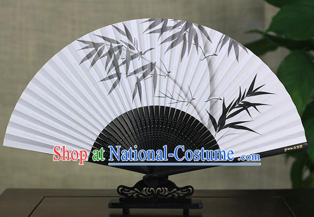 Traditional Chinese Ink Painting Bamboo Landscape Art Paper Fan China Bamboo Accordion Folding Fan Oriental Fan