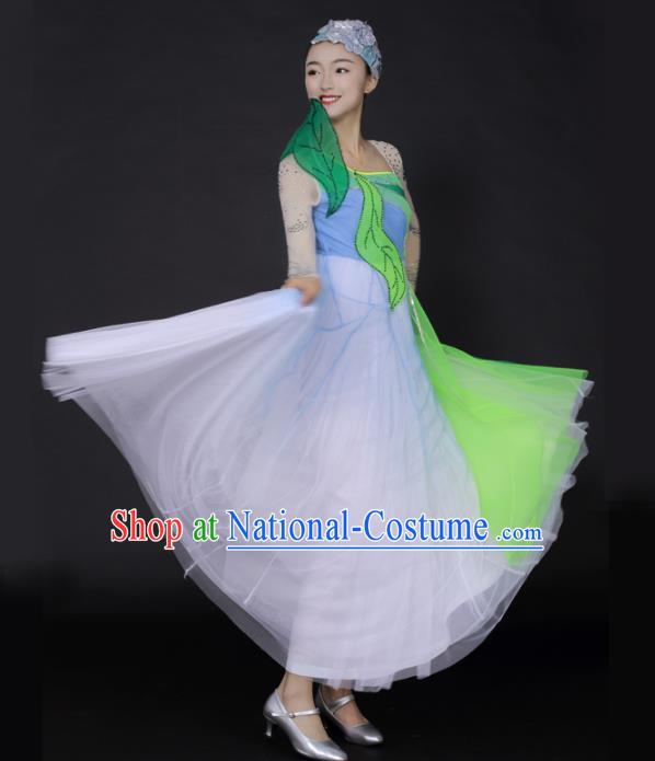 Professional Modern Dance Chorus Veil Dress Opening Dance Stage Performance Costume for Women