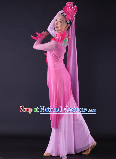 Chinese Classical Dance Water Sleeve Dance Pink Dress Traditional Stage Performance Costume for Women