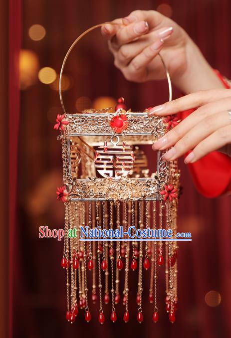 Chinese Ancient Wedding Portable Lantern Accessories Traditional Bride Prop for Women