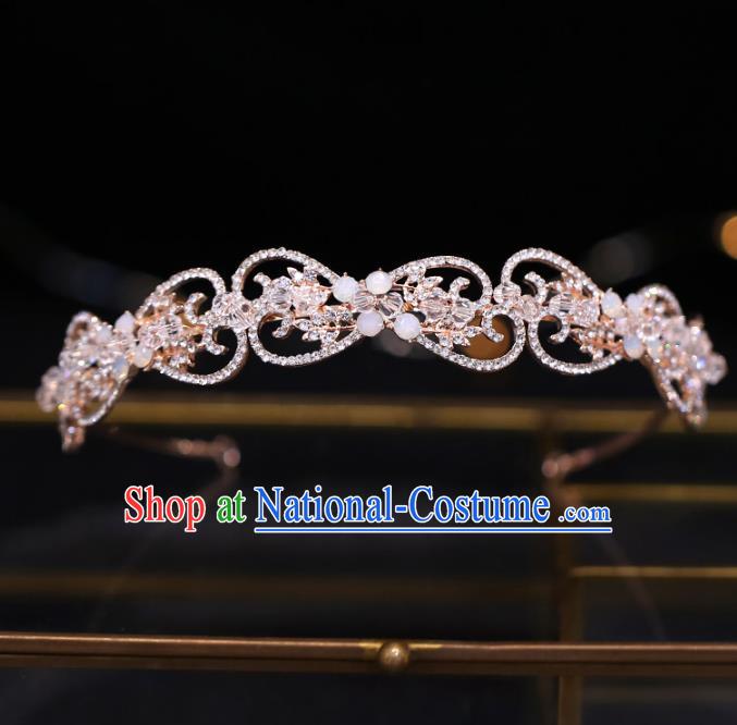 Top Grade Bride Baroque Crystal Hair Clasp Royal Crown Wedding Hair Accessories for Women