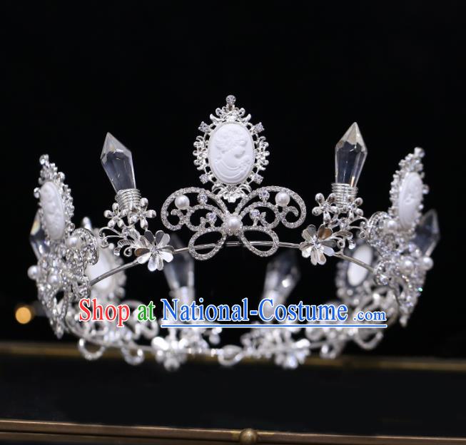 Top Grade Bride Baroque Princess Crystal Royal Crown Wedding Hair Accessories for Women