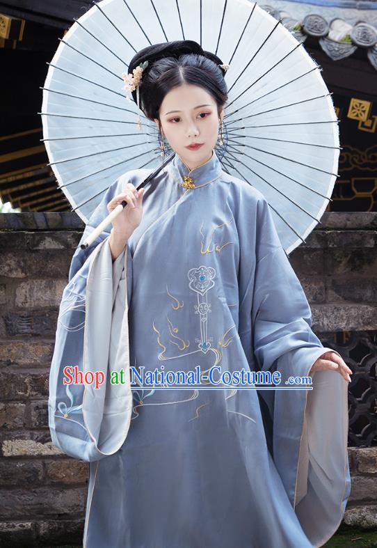 Chinese Traditional Ming Dynasty Hanfu Embroidered Dress Ancient Palace Princess Historical Costume for Women