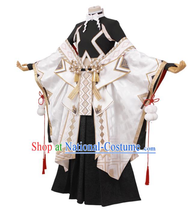 Traditional Chinese Cosplay Fairy Black Costume Ancient Female Swordsman Hanfu Dress for Women