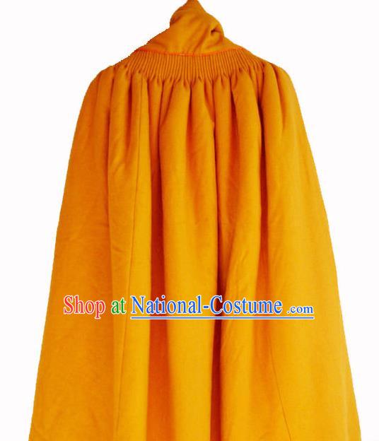 Chinese Tibetan Buddhism Winter Yellow Cloak Traditional Monk Cape for Men