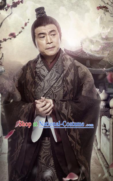 Historical Drama Love is More Than A Word Chinese Ancient Rich Steward Costume for Men