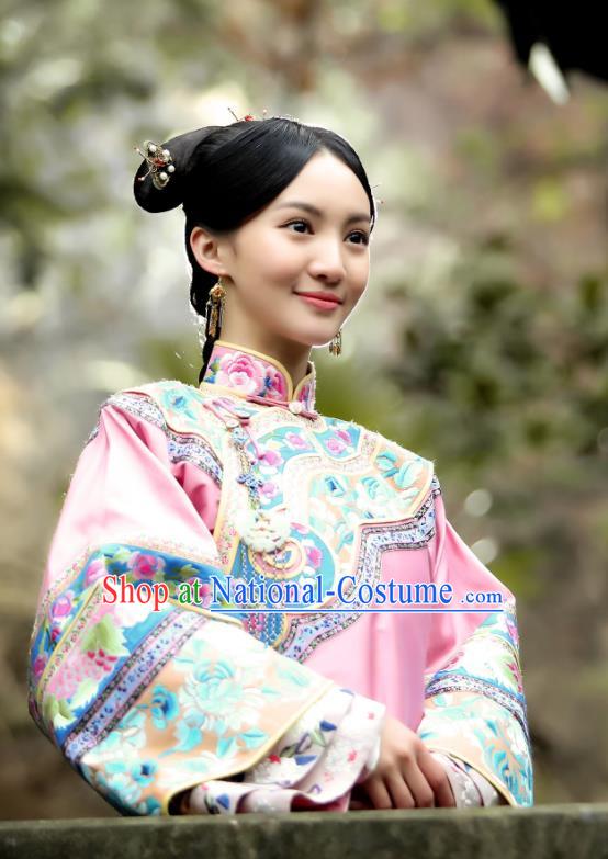 Chinese Ancient Drama WuXin The Monster Killer Qing Dynasty Noble Lady Li Yueya Costume and Headpiece for Women