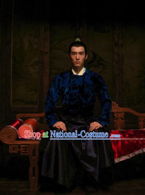 Chinese Ancient Crown Prince Clothing Historical Drama Go Princess Go Qi Sheng Costume and Headpiece for Men