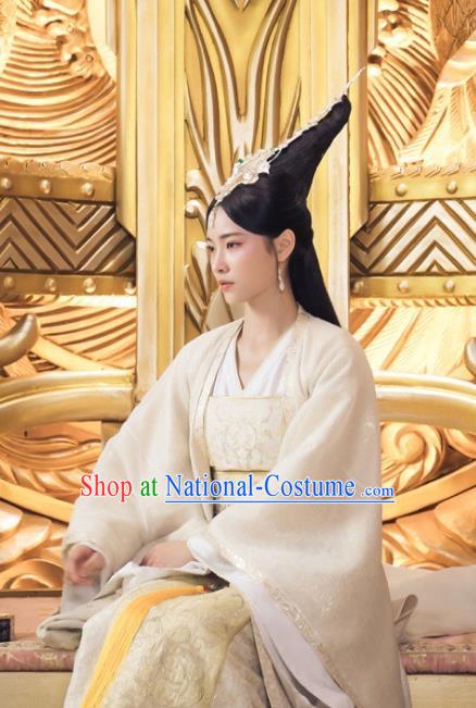 Chinese Ancient Princess Chu Qingge Hanfu Dress Drama Legend of Yun Xi Costume and Headpiece for Women