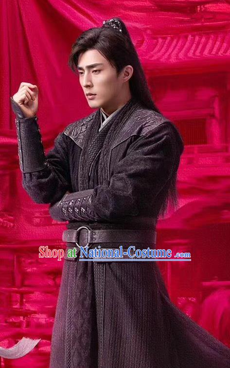 Chinese Ancient Swordsman Su Fu Clothing Historical Drama Miss Truth Tang Dynasty Costume and Headpiece for Men