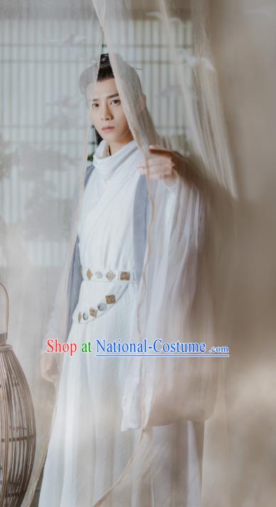 Chinese Ancient Royal Highness Mu Beiyan Clothing Historical Drama The Love Lasts Two Minds Costume and Headpiece for Men