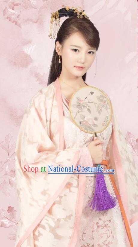 Chinese Ancient Princess Han Ruoxue Hanfu Dress Drama Legend of Yun Xi Costume and Headpiece for Women